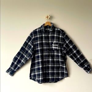 Black and White Casual Button Down Shirt